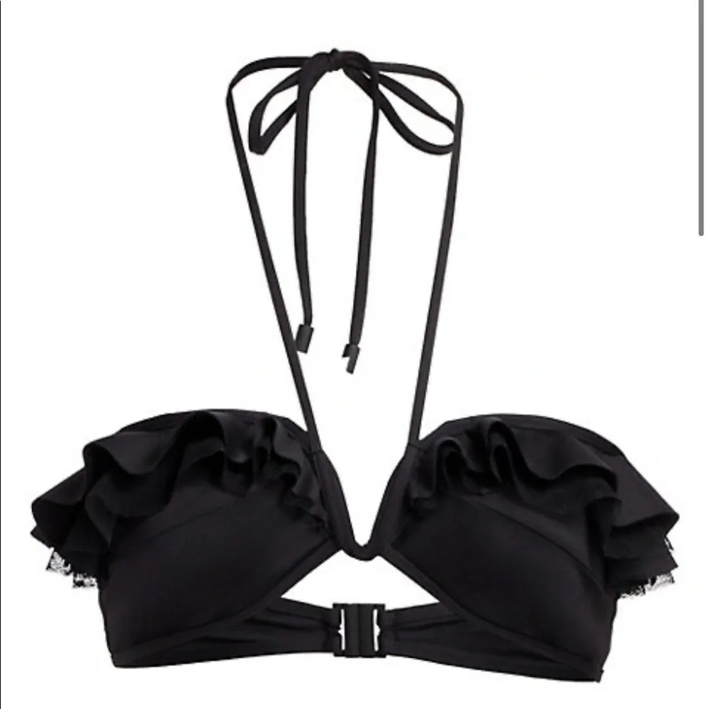 zimmermann honour circular frill black bikini top and bottom - Picture 3 of 8